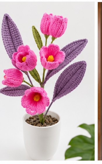 Pink Tulip Potted Bouquet