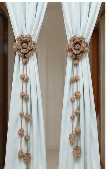 Floral Curtain Tiebacks (Pair)